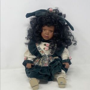 Vintage Brinn’s collectible African American porcelain doll- 1998